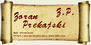 Zoran Prekajski vizit kartica